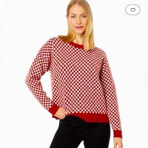 Madewell Majorca Checkered Crew Neck Sweater